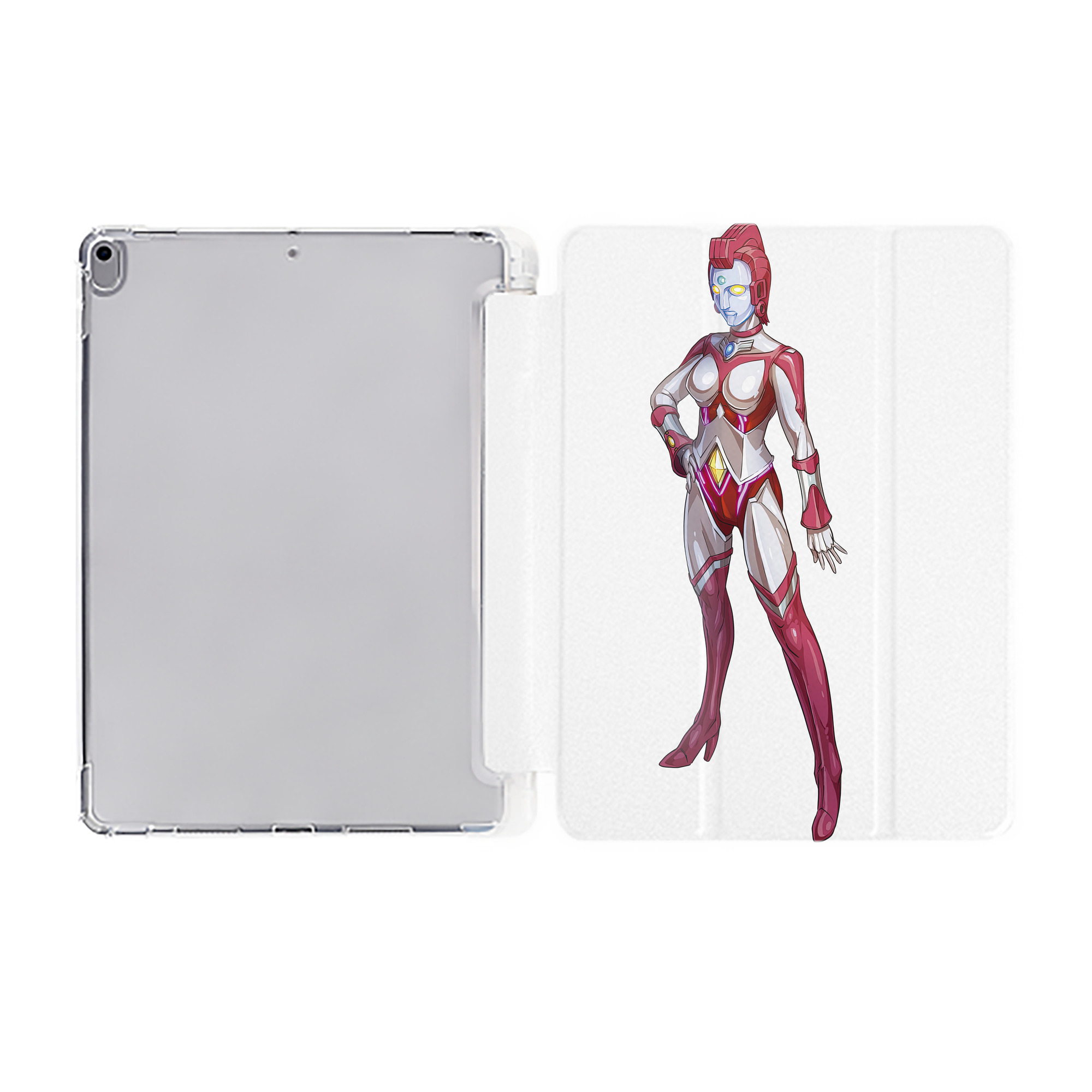 （画像用） ウルトラマン Ultraman IPad ケース ペン収納付き 三つ折りスタンド PUレザー×シリコン 対応機種9.5/10.5/10.9インチ